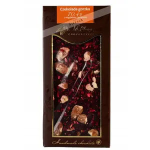 Chocolate bar M.Pelczar Chocolatier dark chocolate with almonds and blackberries 85 g