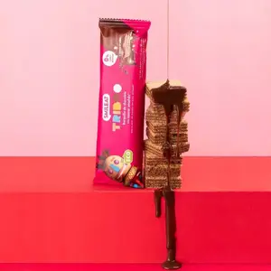 Vafeles ar kakao pildījumu piena šokolādē Smileat Triboo BIO, 40 g