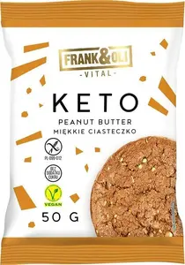 Frank&Oli mīkstā keto cepumi Peanut Butter 50 g — zema ogļhidrātu uzkoda