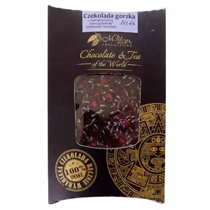 Chocolate bar M.Pelczar Chocolatier dark chocolate with caramelized floral tea essence and lavender 85 g