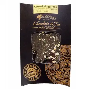 Chocolate bar M.Pelczar Chocolatier — dark chocolate with caramelized yerba mate essence and lemon peel, 85 g