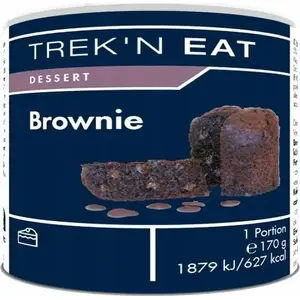 Trek N Eat Brownie in Can 17 g — Ready-to-Eat Dessert, Shelf-Stable Emergency Ration