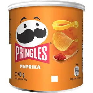 Pringles Paprika kartupeļu čipsi 40 g, uzkoda vienā iepakojumā