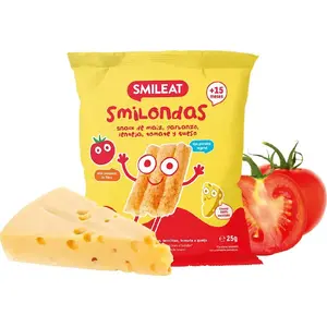 Uzkoda pūderi Smileat BIO Smilondas — no ķirbju, kukurūzas un lēcu ar tomātu-siera garšu, 25 g