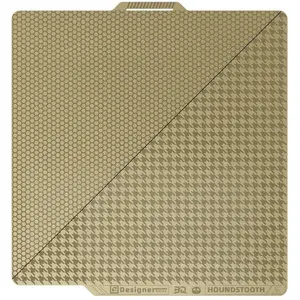 BIQU Panda Dual Textured PEI build plate — double-sided honeycomb and houndstooth pattern — compatible with Bambu Lab X1, P2S, P1, A1 — 257×257 mm