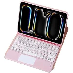 Keyboard case with Bluetooth touchpad for iPad Pro 11 Gen5, Strado, pink