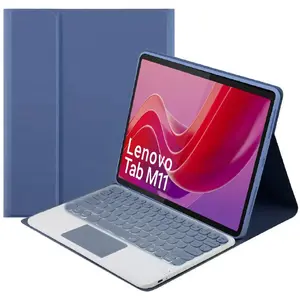 Keyboard case with Bluetooth and touchpad for Lenovo Tab M11 by Strado (purple)