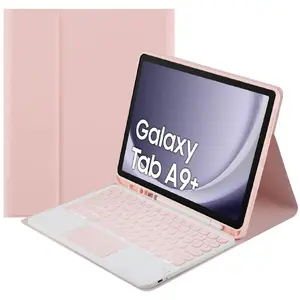 Keyboard case with Bluetooth touchpad for Galaxy Tab A9 Plus, Strado, pink