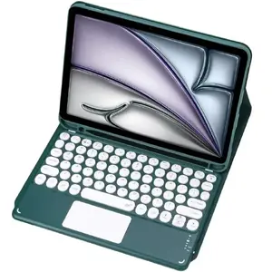 Keyboard case with Bluetooth touchpad for iPad Air 13 Gen6, Strado, green