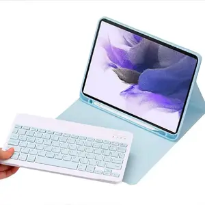 Keyboard Case Strado for Samsung Galaxy Tab S7 FE / S7 Plus CFS7FE (Blue) — universal protective case with detachable keyboard