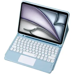 Keyboard case with Bluetooth and touchpad for iPad Air 13 Gen6 — Strado, blue
