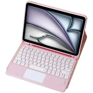 Keyboard case with Bluetooth touchpad for iPad Air 13 Gen6, Strado, pink