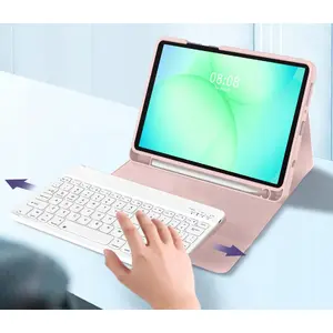 Keyboard case Tech-Protect for Samsung Galaxy Tab A9/A11 (8.7) — model X110/X115/X133/X135, pink