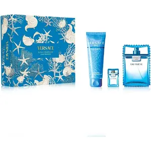 Dušas želeju komplekts VERSACE Man Eau Fraiche — dušas želejs 150 ml + mini 5 ml un tualetes ūdens 100 ml