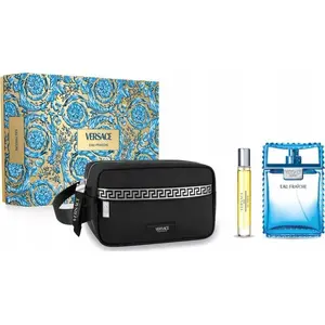Eau Fraîche vīriešiem VERSACE 100 ml tualetes ūdens EDT + 10 ml ceļojumu sprejs un soma