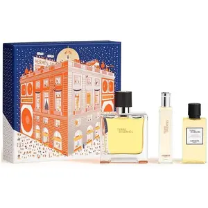 Набор: гель для душа и парфюм Hermès Terre d'Hermès — гель 40 мл, миниатюра 10 мл, парфюм 75 мл