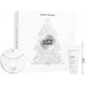 Komplekts Issey Miyake A Drop D'issey — tualetes ūdens 90 ml + ceļojumu smaržas 10 ml + roku krēms 50 ml