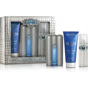 Eau de Toilette set No name CUBA ORIGINAL Prestige Platinum — EDT spray 90 ml, Shower Gel 200 ml, Aftershave Lotion 100 ml