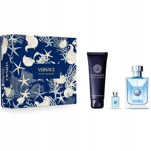 Набор Versace Pour Homme — туалетная вода 100 мл, дорожная туалетная вода 5 мл, гель для душа 150 мл