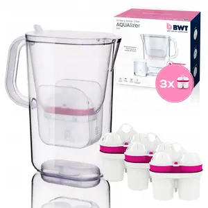 Water filter jug BWT AQUAlizer 2.6 l with 3 magnesium filter cartridges