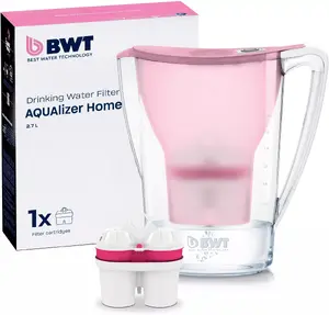 Pitcher water filter BWT AQUAlizer Home — 2.7 L, pink/transparent, 1 cartridge