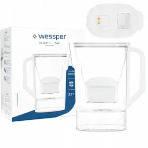 Фильтр-кувшин wessper D3 SLIM FutureFlow Aquamax (WES205-FF-WH) — узкий настольный, белый