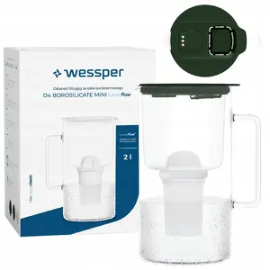 Кувшин wessper D4 BOROSILICATE MINI futureflow™ Aquaclassic для очистки воды WES209-FF-GE