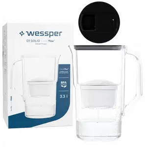 Фильтрующий кувшин wessper D1 SOLID FutureFlow aquamax (WES203-FF-BK) — кувшин с фильтрующим элементом
