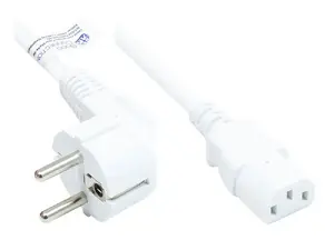 Power cable Alcasa P0130-W150 — H05VV-F, 15 m, CEE7/7 to C13 coupler, 250 V