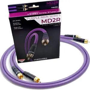 Audio cable Melodika MD2R120 — 2x RCA (male) to 2x RCA (male), 12 m, purple