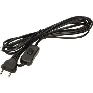 Power connection lead with switch ORNO OR-AE-1394/B — Euro plug, 3 m, black