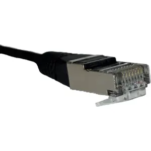 Patchcord NETRACK RJ45 Cat6 FTP (F/UTP) 0,25 m, melns