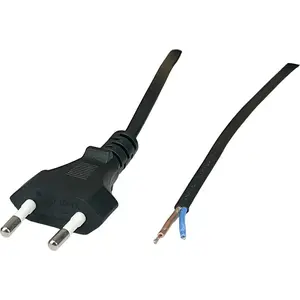 Power cable MPL Power POSAC-CEE7/16BK30 — CEE7/16 to YJ01, 2.5 A, H03VVH2-F 2G0.75, 3.0 m, black