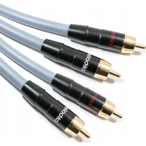 Audio cable Melodika MD2R120G 2×RCA to 2×RCA, gunmetal finish, 12 m