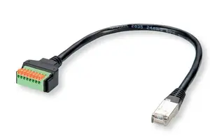Saskarnes adapters ROLINE 12.02.1171 — RJ-45 (vīrietis) uz spaili, 0,15 m, melns/zaļš/oranžs