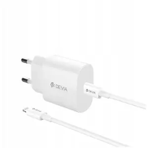 Сетевое зарядное устройство No name Rocket PD 20W 1x USB-C белое с кабелем USB-C–Lightning