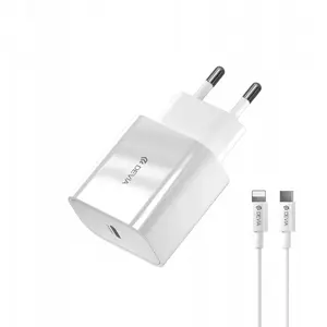 Сетевое зарядное устройство No name Smart PD 20W 1x USB‑C белое с кабелем Lightning–USB‑C