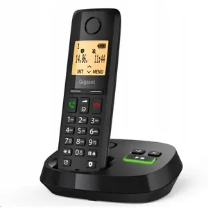 Беспроводной телефон Gigaset Pure 300 AM Black — трубка DECT, монохромный дисплей, базовые функции связи