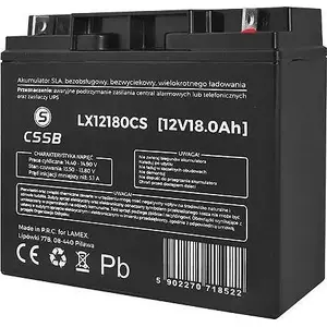 Гелевый аккумулятор CSSB LX12180CS 12В 18А·ч - герметичный свинцово-кислотный аккумулятор