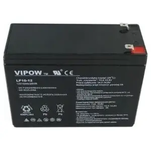 Uzlādējams svina‑skābes akumulators VIPOW 12V 10Ah modelis BAT0215 (aizvērts, bezapkopes)