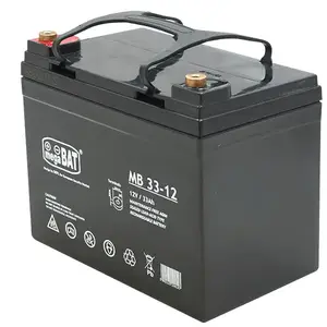 Sealed Lead Acid (VRLA) battery MPL Power MB 33-12, 12 V 33 Ah, 9.2 kg, 130×163 mm