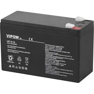 Герметичный свинцово-кислотный аккумулятор VIPOW 12V 7.5Ah модель BAT0214 — перезаряжаемый