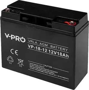 Aizvērts AGM svina‑skābes akumulators VPRO 12V 18Ah — OPTI (MPN 9815)