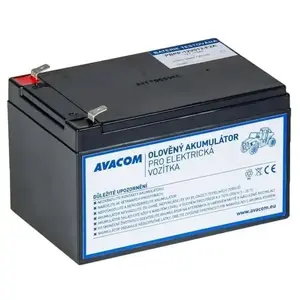Lead-acid battery AVACOM PBPP-12V012-F2A for Peg Pérego, 12V 12Ah, F2 terminals