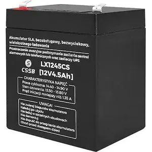Gēla akumulators CSSB LX1245CS 12V 4.5Ah — noslēgts uzlādējams barošanas avots
