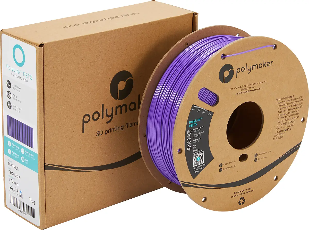 Poly PETG filaments violets 1.75 mm 1 kg Photo 2