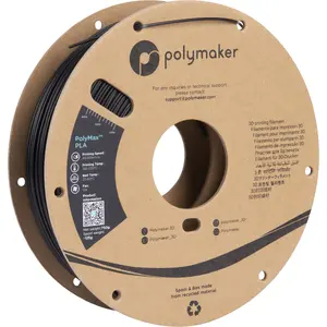 PLA 1.75 mm drukas materiāls melns — Poly Polymaker PA06001, 750 g