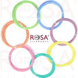 Filament pack ROSA3D PLA for 3D pen — Pastel 7 colours × 10 m