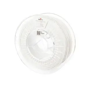 Filaments Spectrum PCTG 1 kg — balts (Arctic White), drukas ātrums 200 mm/s, platums 67 mm