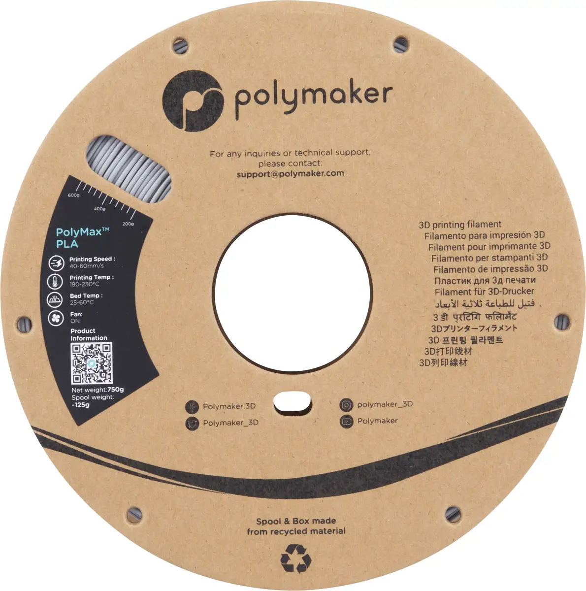Polymaker PA06003 PLA filament 1.75 mm 750 g Photo 2